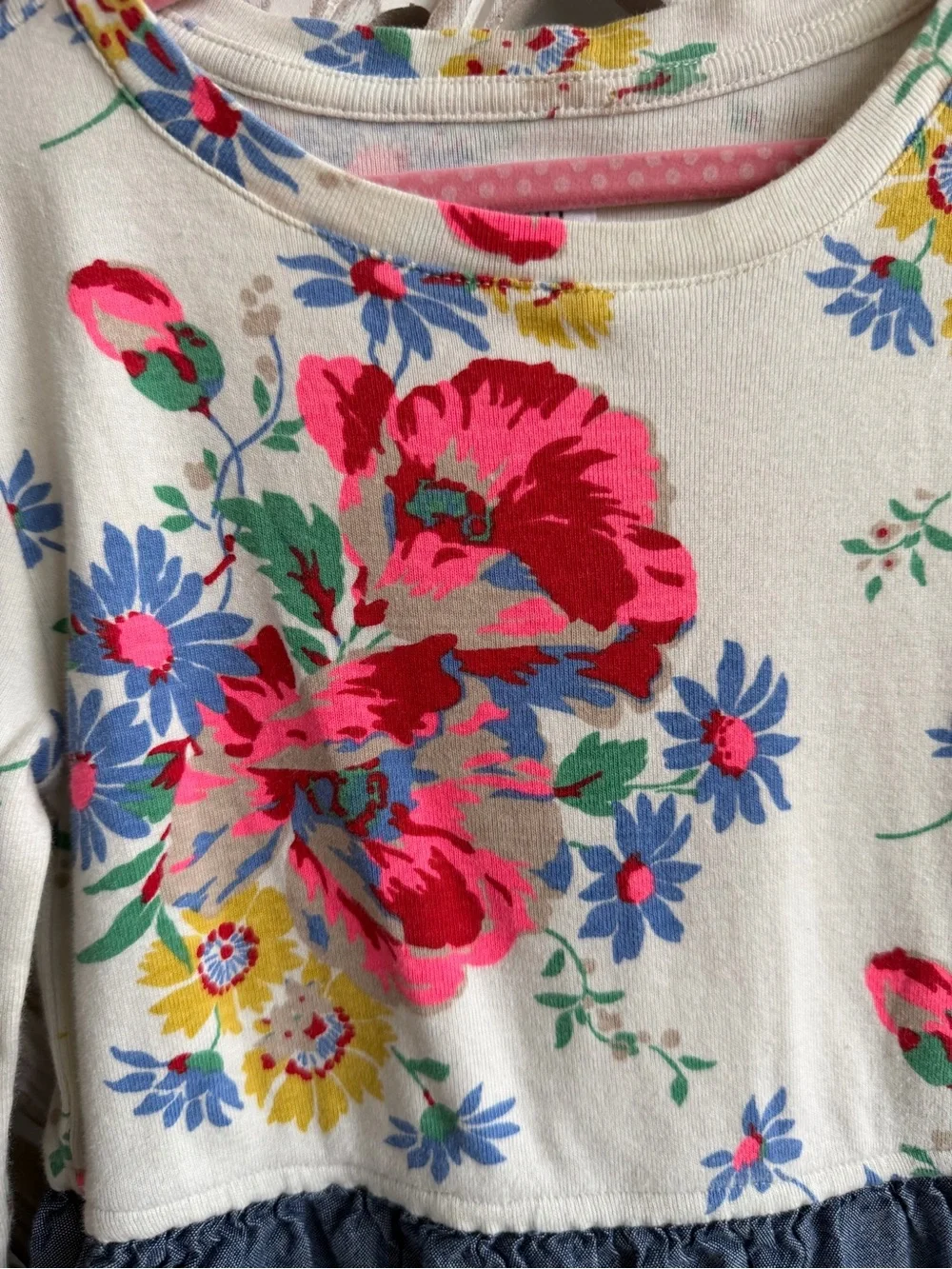 Gap Kids Floral Denim Dress, size S